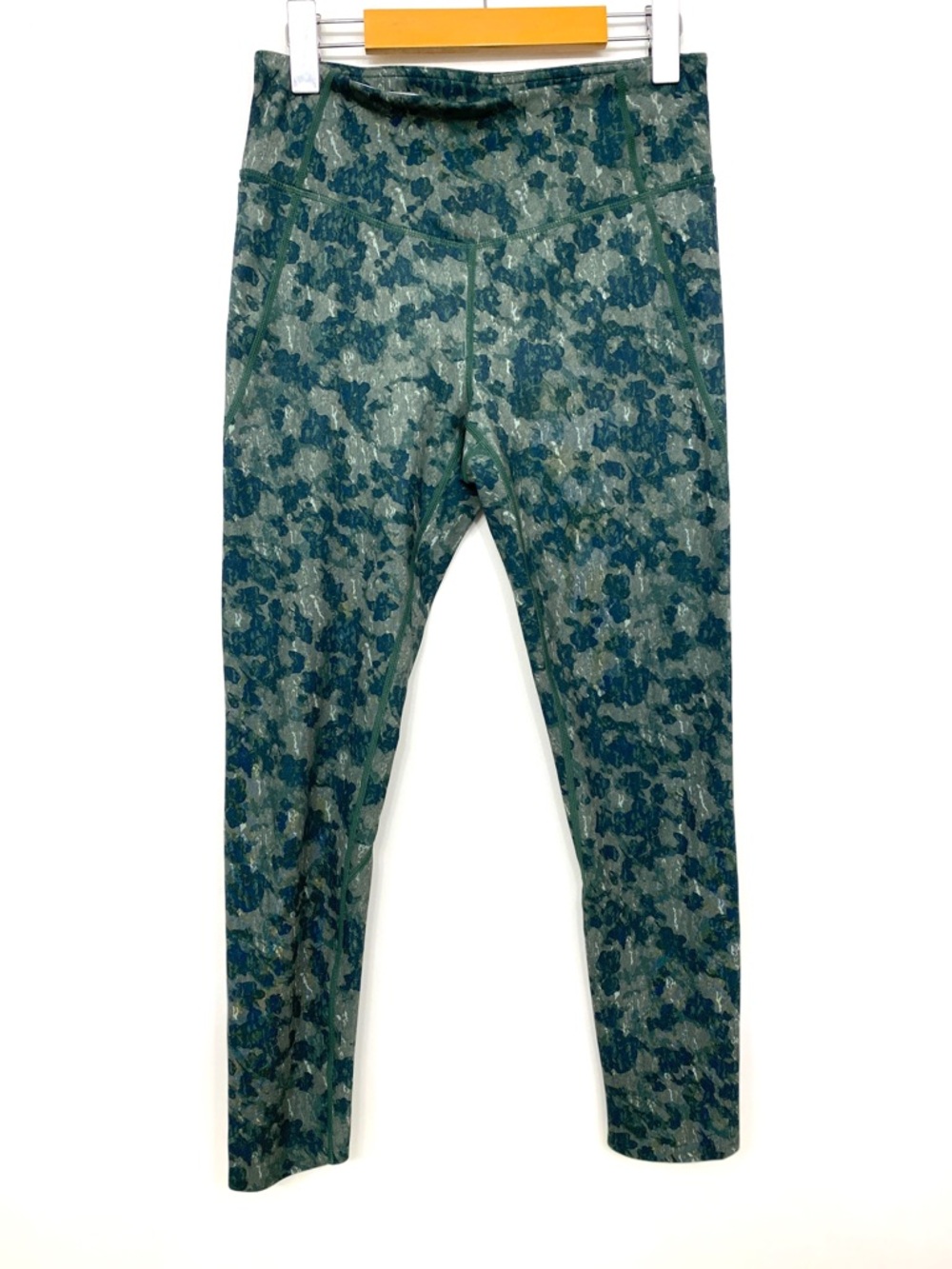 Zella High Rise Leggings Women’s M Green Navy Print Workout Yoga - Picture 2 of 14